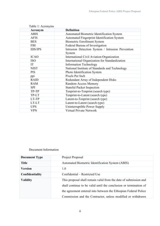 Automated Biometric Identification System Project Proposal for ...