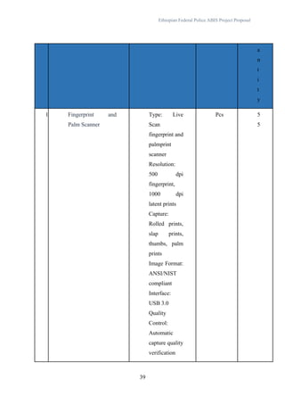 Automated Biometric Identification System Project Proposal for ...