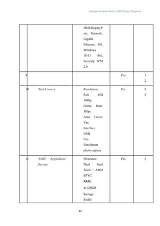Automated Biometric Identification System Project Proposal for ...