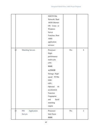 Automated Biometric Identification System Project Proposal for ...