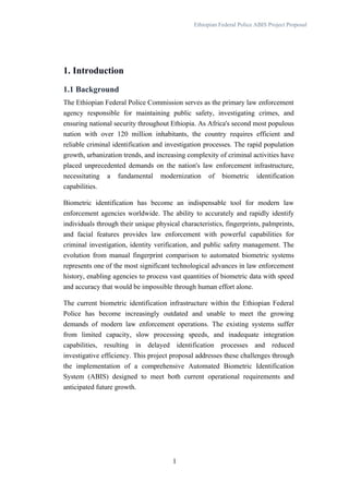 Automated Biometric Identification System Project Proposal for ...