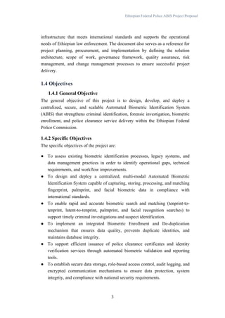 Automated Biometric Identification System Project Proposal for ...