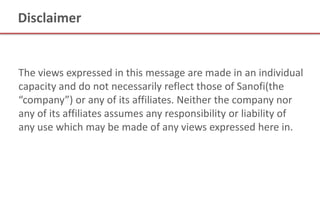 Disclaimer


The views expressed in this message are made in an individual
capacity and do not necessarily reflect those o...