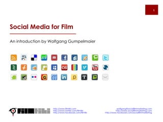 Social Media for Film ,[object Object],http://www.filmtiki.com http://www.twitter.com/filmtiki   http://www.facebook.com/filmtiki [email_address] http://www.socialfilmmarketing.com http://www.facebook.com/socialfilmmarketing 