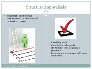 Structured appraisalsIB Student Raluca-Maria Angelescu
