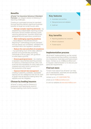 eFrame® for Insurance Solvency II Standard Formula | PDF
