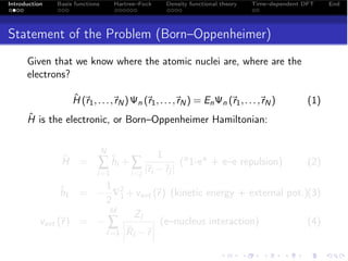 A brief introduction to Hartree-Fock and TDDFT | PDF