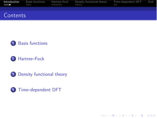 A brief introduction to Hartree-Fock and TDDFT | PDF