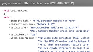 Заголовокyargen --module HTML::Scrubber --cve CVE-2015-5667 (2)
 