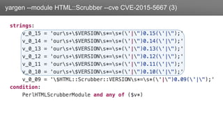 Заголовокyargen --module HTML::Scrubber --cve CVE-2015-5667 (3)
 
