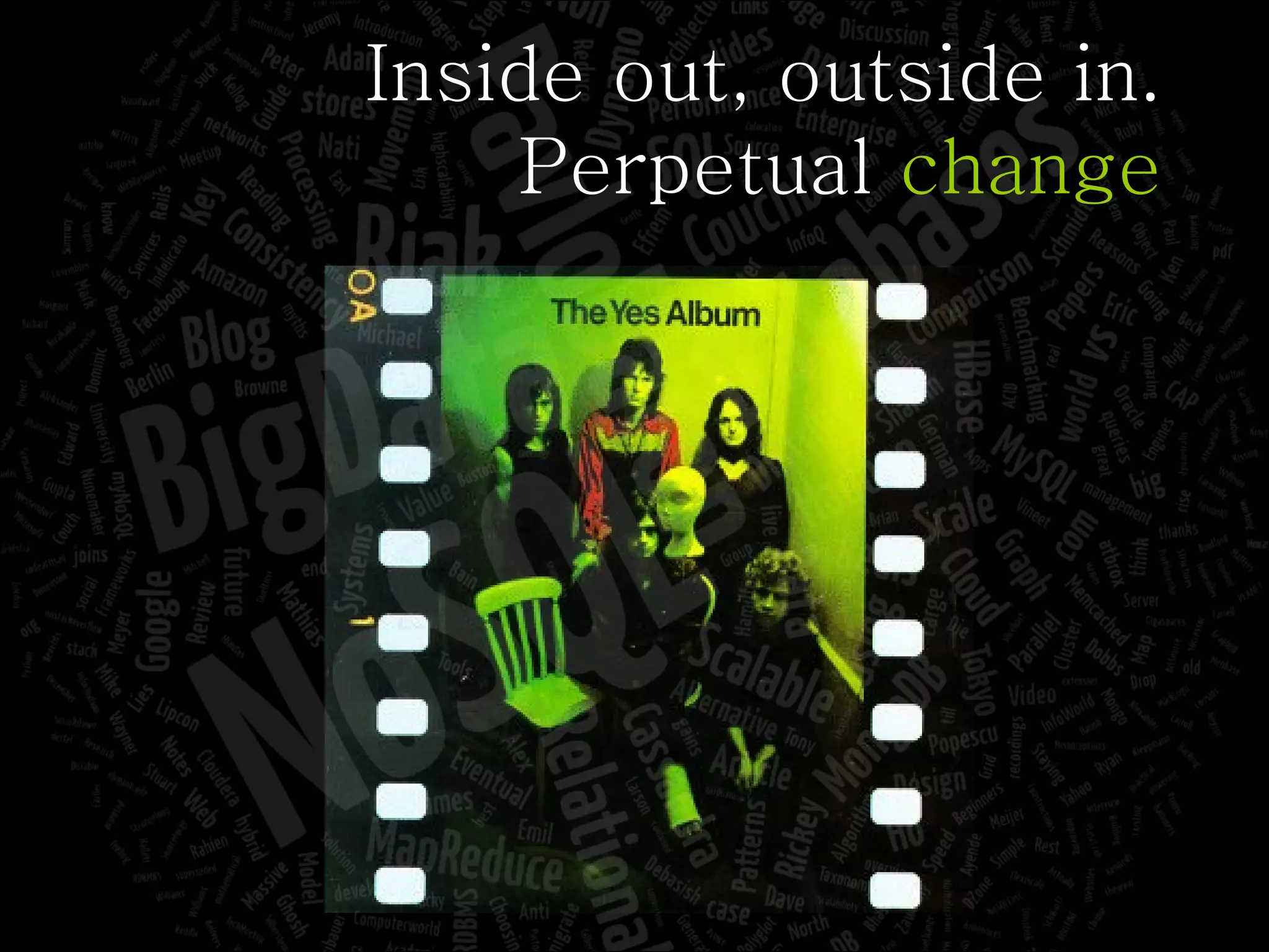 Inside out, outside in. Perpetual  change 