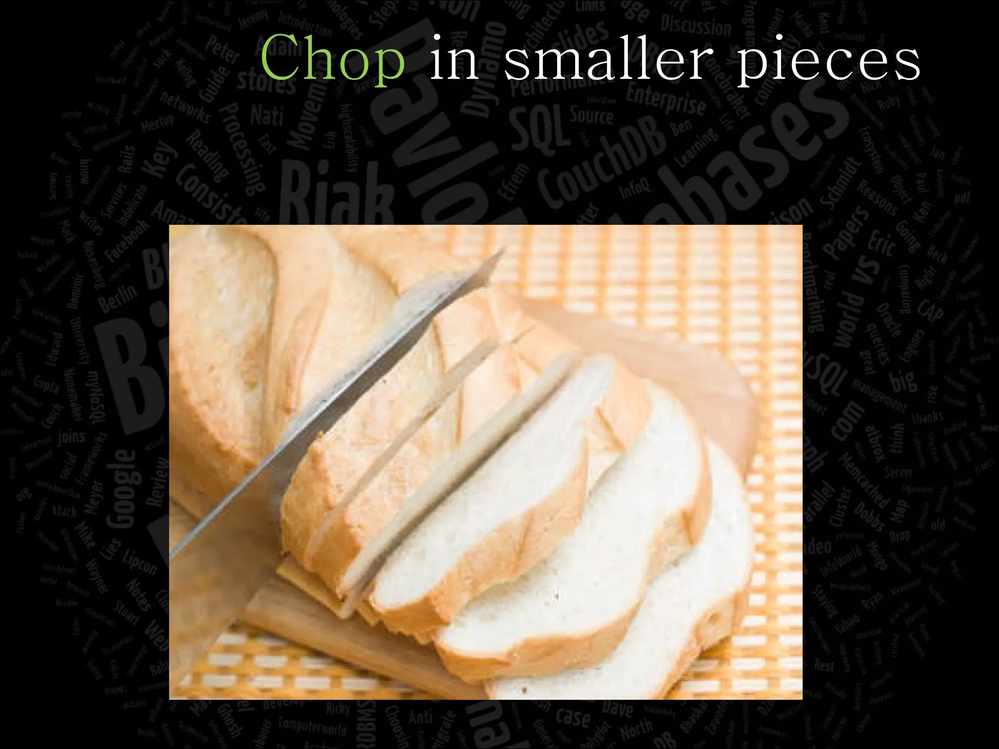 Chop  in smaller pieces 