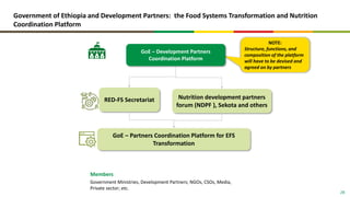 Food system: The case of Ethiopian food systems transformation (EFS) development