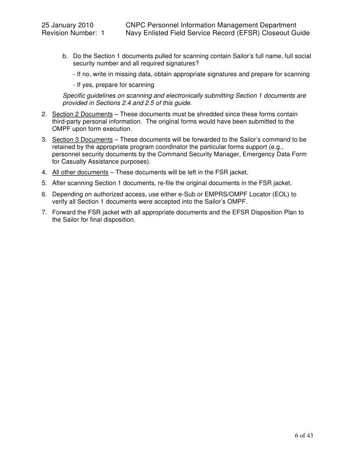 efsr closeout guide usmepcom form 40 1 3 re