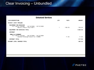 Clear Invoicing – Unbundled 