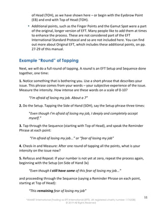 EFT - Free Tapping Manual | PDF