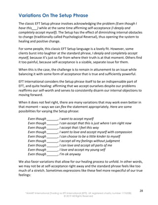 EFT - Free Tapping Manual | PDF