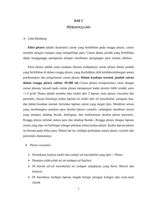 Efusi pleura makalah | PDF