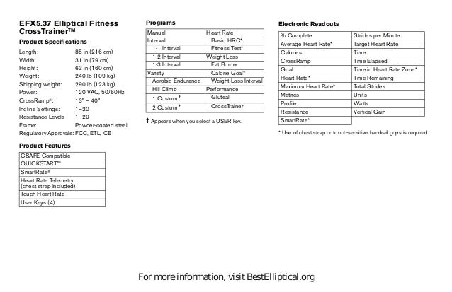 Precor EFX 5.37 premium series