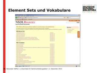 12WerkTW: Joseph und seine BrüderFW: RomanDW: 1926 - 1943PersonNP: Mann, Thomas LD: 6.6.1875 - 12.8.1955ist realisiertExpression 1FE: TextSp: deutschist verkörpertManifestation 1aTM: Joseph und seine BrüderEO: Frankfurt, MVerl: S. FischerEJ: 2005UmD: 1323 S.AbD: 22 cmIDM: ISBN-13 978-3-10-048391-1KörperschaftNK: S.-Fischer-VerlagOK: Frankfurt, Mainist einExempar1a_1IDE: 2007 A 74834Exempar1a_2IDE: 2007 A 93683KörperschftNK: DNB| Alexander Haffner | Linked Data für Sacherschließungsdaten | 2. Dezember 2010 