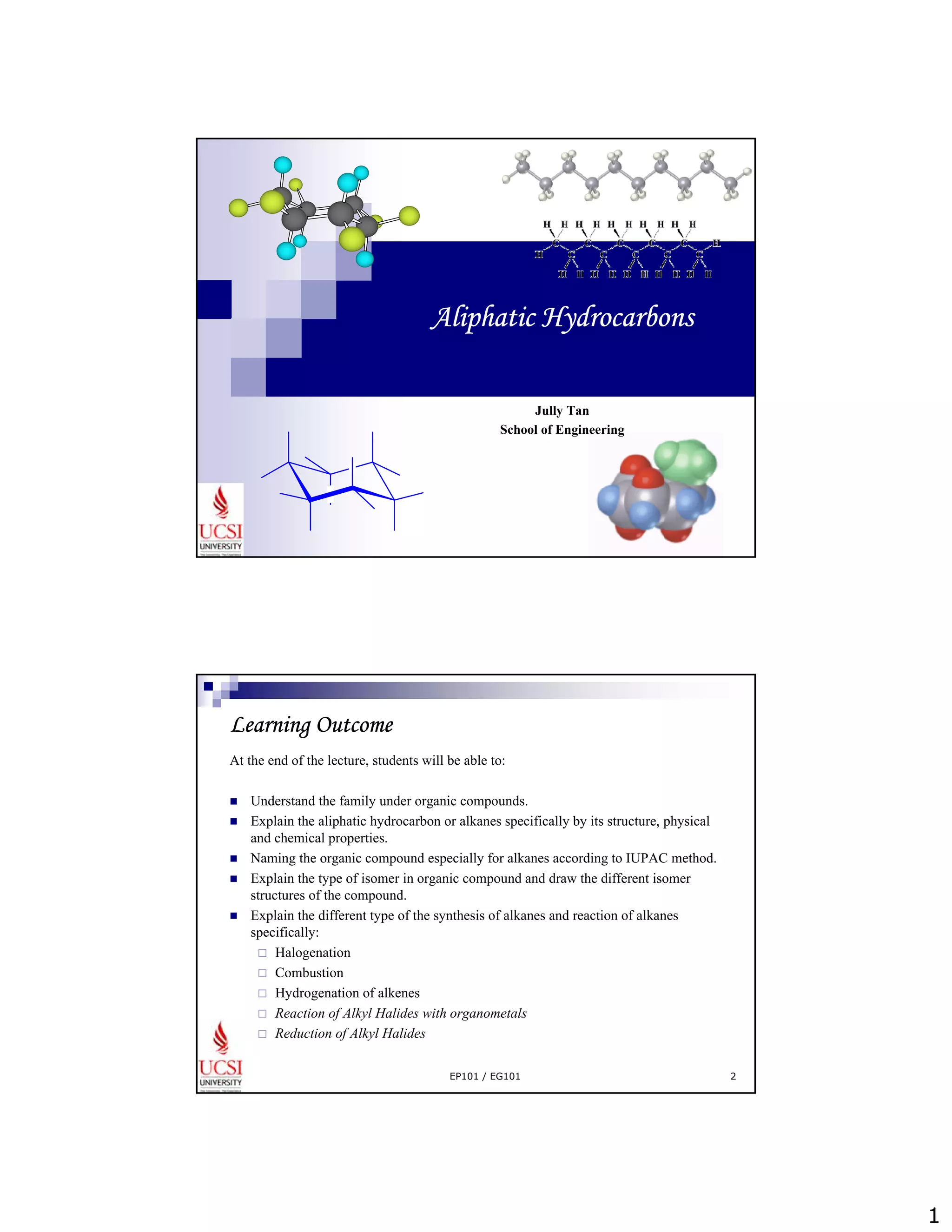 Aliphatic Hydrocarbons | PDF