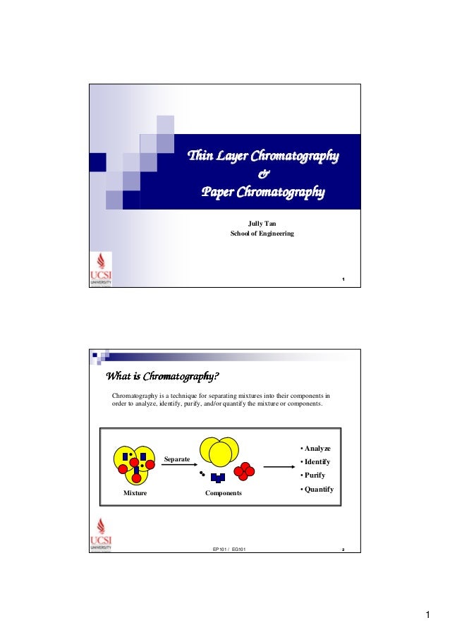 Thin Layer Chromatography And Column Chromatography