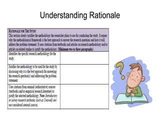 Understanding Rationale
 