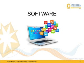 21“El Software y el Hardware del Computador”.
SOFTWARE
 