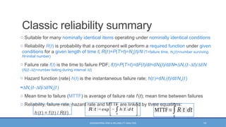 Classical Method Reliability Formulas Comprehensive Engineering Risk and Reliability Analysis: Classical ...