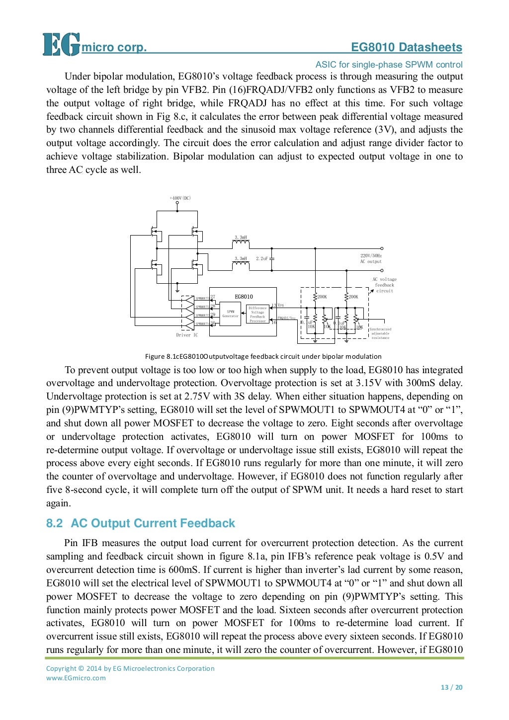 EGmicro EG8010 Datasheet