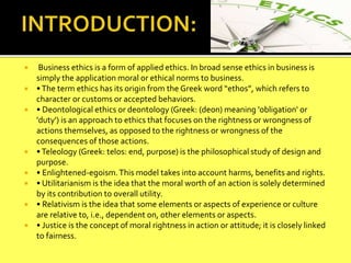 ETHICS AND GOVERNANCE CH 1 | PPTX