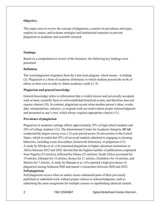 Comprehensive Review of Plagiarism and Its Avoidance in Academic ...