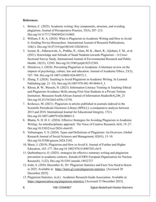 Comprehensive Review of Plagiarism and Its Avoidance in Academic ...