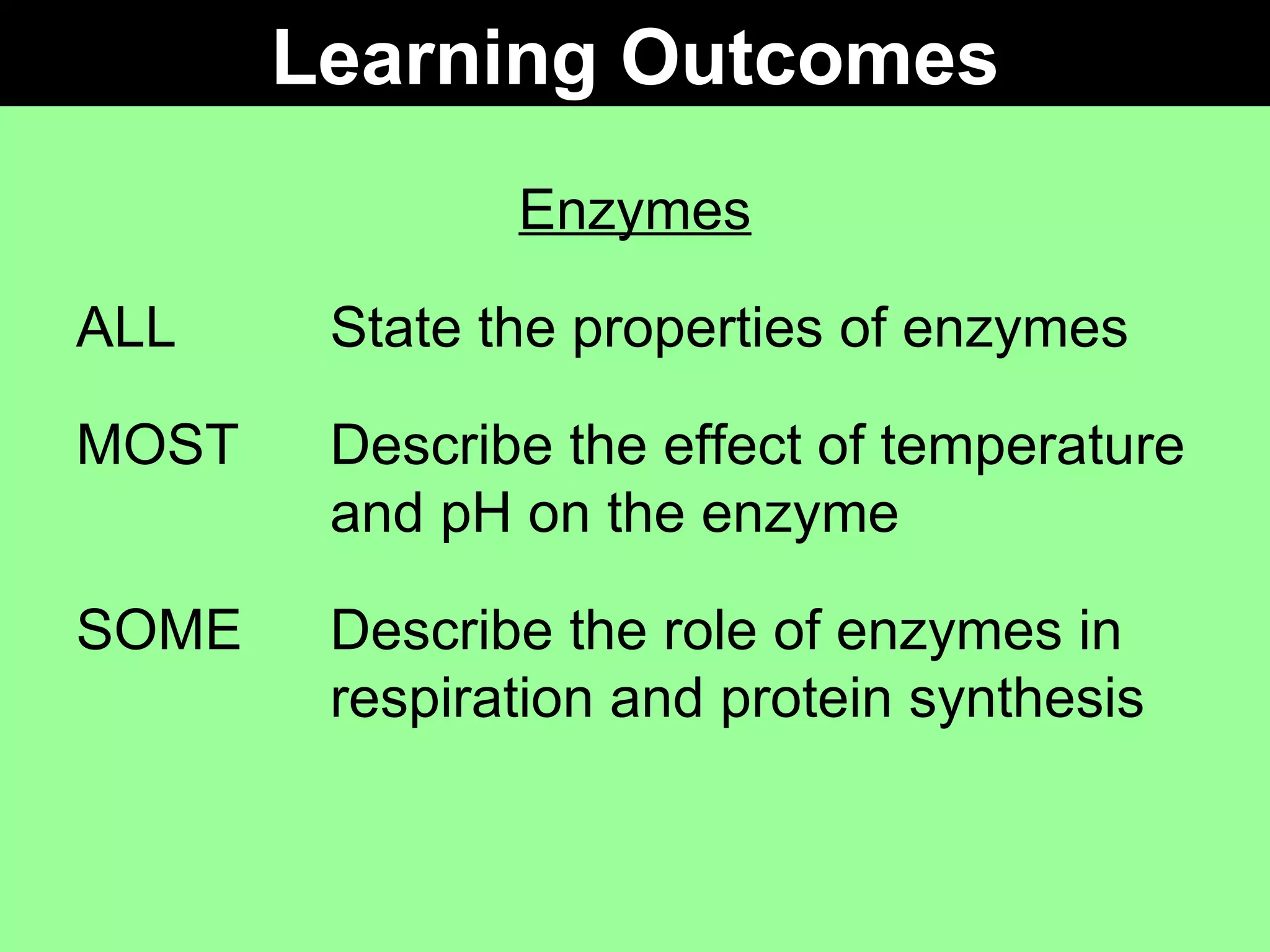 GCSE Biology Enzymes | PPT