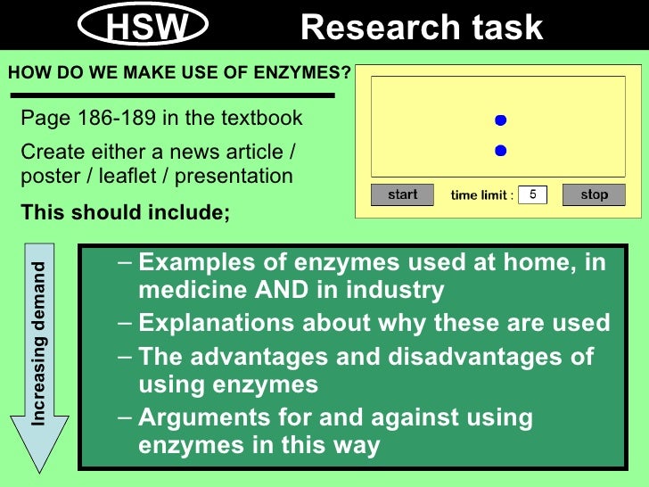 GCSE Biology Making use of enzymes