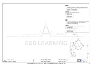 Comprehensive Grade 12 Engineering Graphics & Design Workbook 2026 | PDF