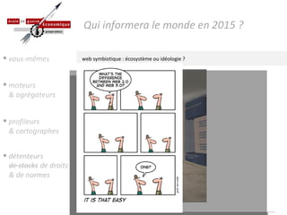 moteurs & agrégateurs web symbiotique : écosystème ou idéologie ? Qui informera le monde en 2015 ? vous-mêmes profileurs & cartographes 