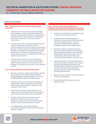 Electrical Generators & Excitation Systems, Partial Discharge ...