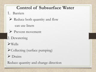 Comprehensive Overview of Subsurface Water in Engineering Geology | PDF