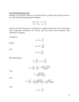 Egf316 thin and thick cylinders notes | PDF