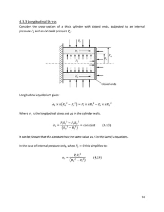 Egf316 thin and thick cylinders notes | PDF