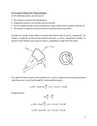 Egf316 thin and thick cylinders notes | PDF