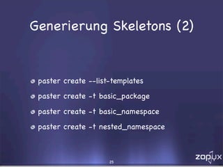 Eggs, Buildouts und andere Wunderlichkeiten