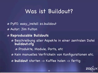 Eggs, Buildouts und andere Wunderlichkeiten