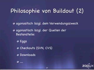 Eggs, Buildouts und andere Wunderlichkeiten