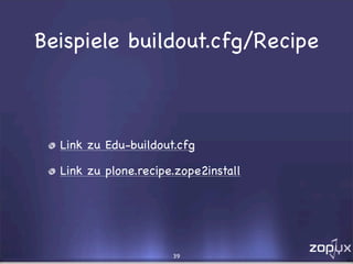 Eggs, Buildouts und andere Wunderlichkeiten