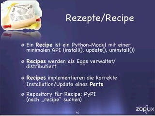 Eggs, Buildouts und andere Wunderlichkeiten