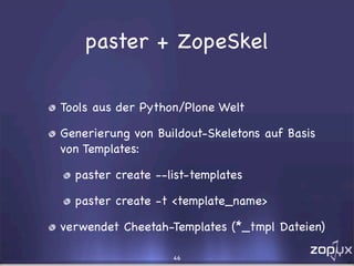 Eggs, Buildouts und andere Wunderlichkeiten