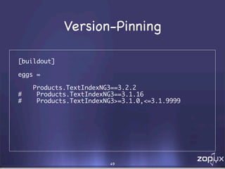 Eggs, Buildouts und andere Wunderlichkeiten