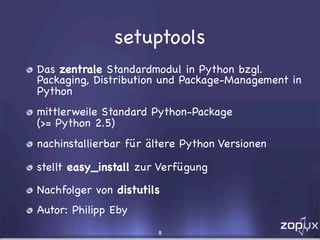 Eggs, Buildouts und andere Wunderlichkeiten